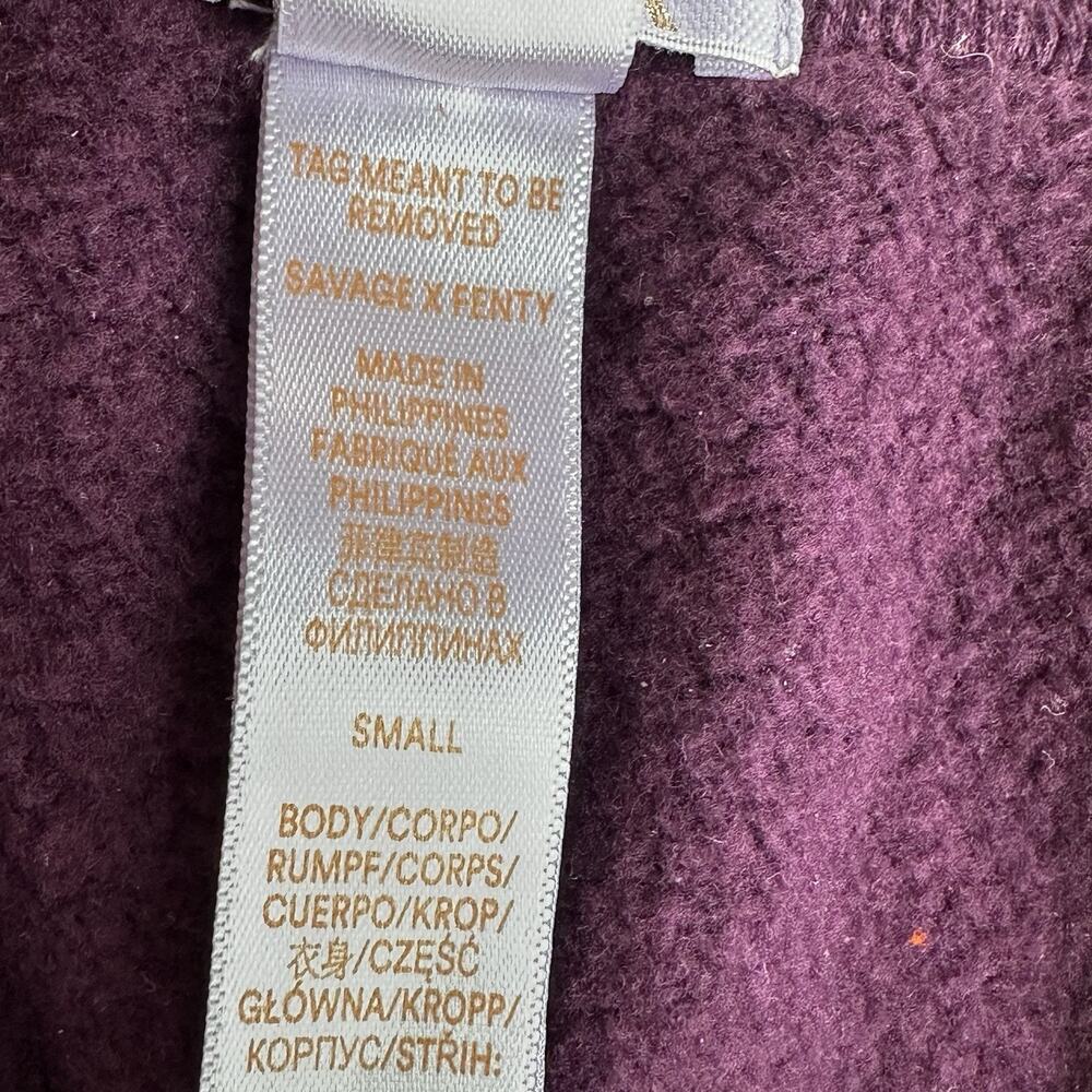 Savage X Fenty Plum Purple Lounge Bra Size 4-6 S Cloth Bralette - Picture 6 of 6